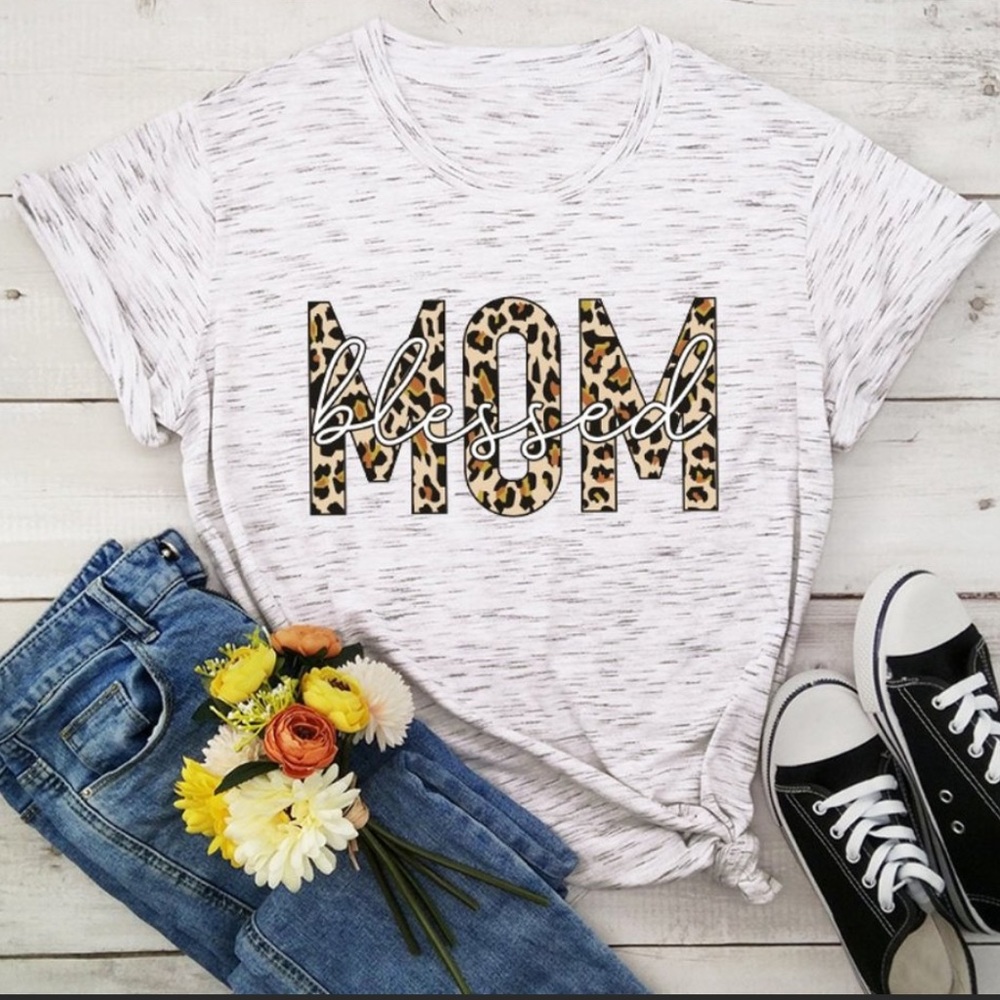 BLESSED MOM SHORT SLEEVE TEE SHIRT